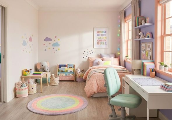 Дитяча кімната для дівчинки сучасний дизайн та комфорт